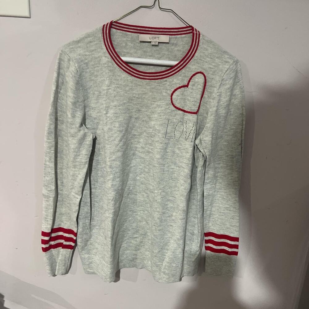 Loft grey long sleeve top